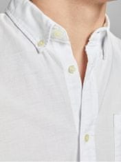 Jack&Jones Pánská košile JJEOXFORD Slim Fit 12182486 White (Velikost XL)
