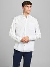 Jack&Jones Pánská košile JJEOXFORD Slim Fit 12182486 White (Velikost XL)