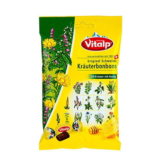 Topvet VITALP bylinné bonbony s medem 75 g