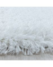 Ayyildiz Kusový koberec Fluffy Shaggy 3500 white kruh 80x80 (průměr) kruh