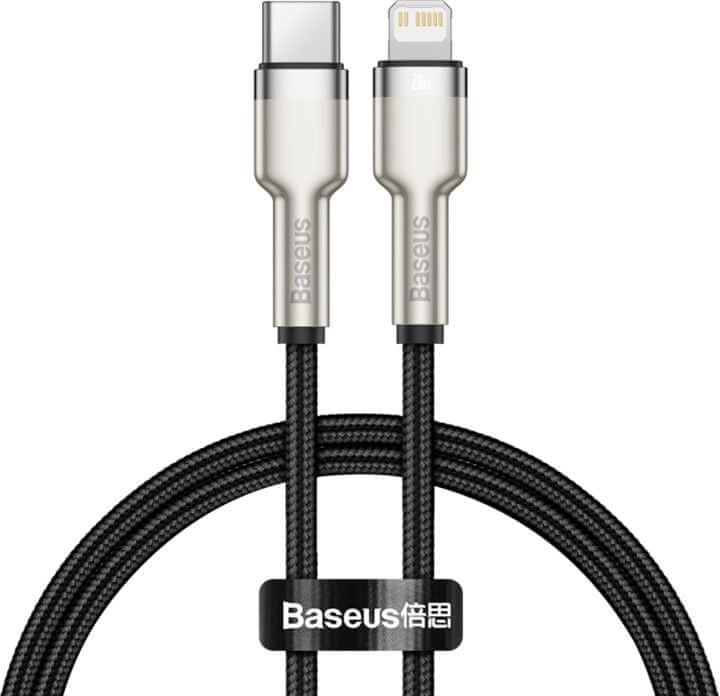 BASEUS Cafule Series nabíjecí / datový kabel USB-C na Lightning PD 20 W 1 m CATLJK-A01, černá