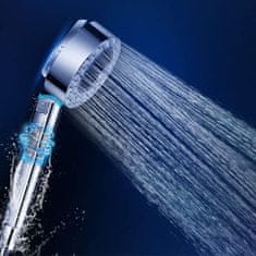 Netscroll Oboustranná sprchová hlavice s vestavěným dávkovačem mýdla, dva různé proudy vody, DoubleShower