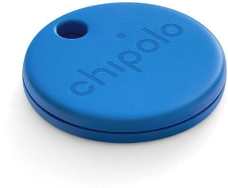 Chipolo ONE – Bluetooth lokátor modrá malý barevný přívěšek prozvonění předmětu aplikace dosah 60 m ochrana lokalizace stylový vzhled anonymní signál vyhledání telefonu tichý režim prozvonění předmětu aplikace dosah bezdrátová selfie uzávěrka Widget