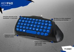 Snakebyte Key:Pad 4 klávesnice pro PS4, modrý