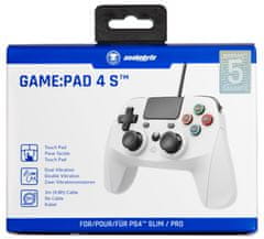 Snakebyte GAME:PAD 4 S kabelový gamepad pro PS4 šedý