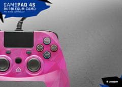 Snakebyte GAME:PAD 4 S kabelový gamepad pro PS4 bubblegum camo