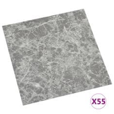 Vidaxl Samolepicí podlahové desky 55 ks PVC 5,11 m2 betonově šedé