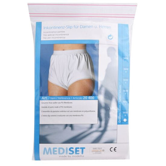 Mediset Inkontinenční dámské kalhotky s aboslutně nepropustnou, málo hlučnou a velmi měkkou PU - membránou