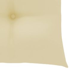 Vidaxl Podušky na židle 6 ks krémově bílé 40 x 40 x 7 cm textil