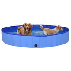 Greatstore Skládací bazén pro psy modrý 200 x 30 cm PVC