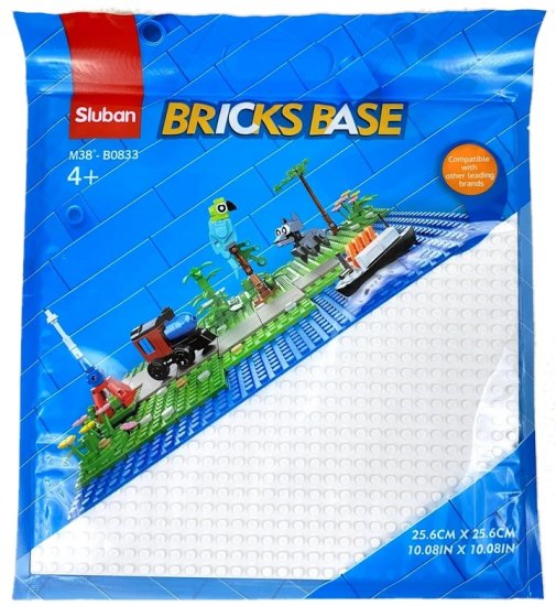 Sluban Bricks Base M38-B0833B Základní deska 25.6 x 25.6 cm bílá M38-B0833B