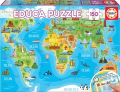 Educa  Puzzle Mapa se světovými památkami 150 dílků