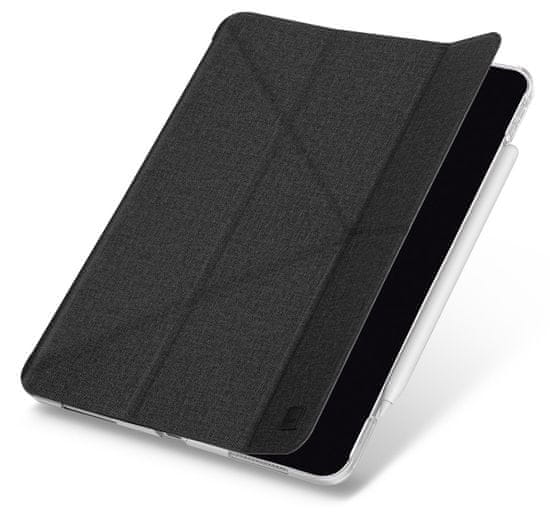 UNIQ YORKER KANVAS ochranné pouzdro pro iPad Air 10,9" (2020) antibakteriální, černé-průhledné (UNIQ-NPDA10.9YKR(2020)-KNVBLK)
