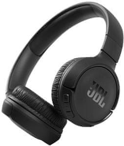 moderní bezdrátová Bluetooth 5.0 sluchátka Jbl tune 510bt podpora hlasových asistentů výdrž na nabití 40 h rychlonabíjecí funkce handsfree mikrofon tlačítka pro ovládání na mušlích sklápěcí design