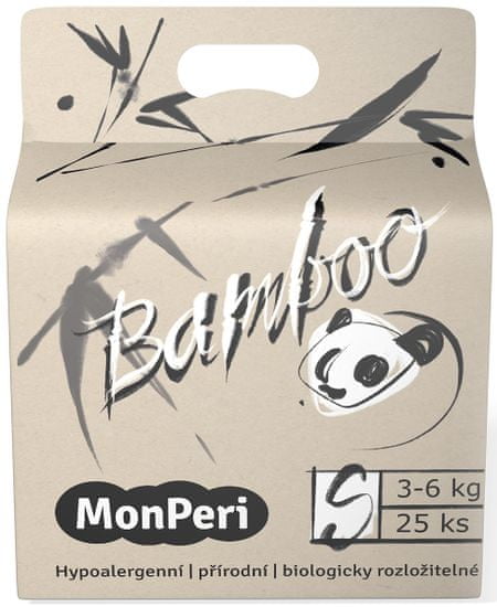 MonPeri Bamboo S, 3-6 kg (25 ks)