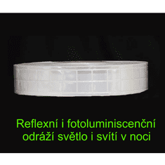 Traiva Reflexní fotoluminiscenční páska GLOWSTAR S1 fotoluminiscenční - 50 mm x 1 m - Kód: 02710