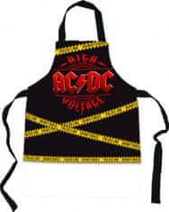 CurePink Kuchyňská zástěra AC/DC: Logo (69 x 78 cm)