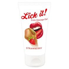 Lick-it Lick it! Lubrikační a masážní gel Jahoda 50 ml