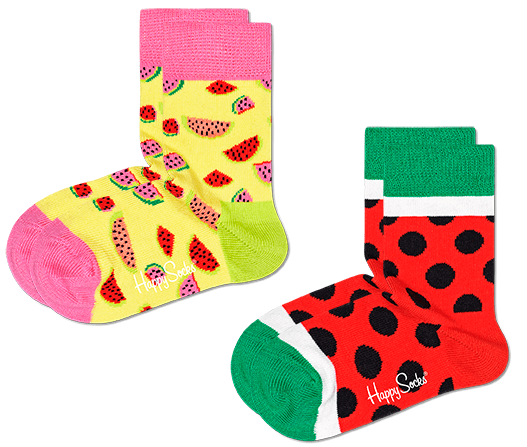 Happy Socks 2pack dívčí ponožky Watermelon Sock