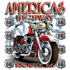 BrinX.cz Route 66 Americas Highway - nové motorkářské tričko, XXXL