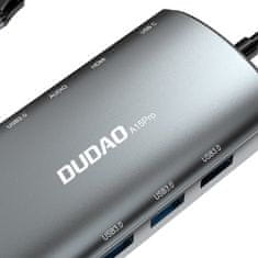 DUDAO A15Pro 11in1 USB HUB adapter, šedý