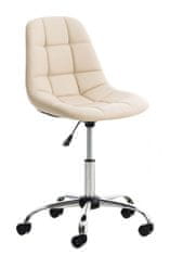 BHM Germany Kancelářská židle Emil, syntetická kůže, krémová