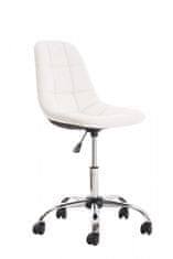 BHM Germany Kancelářská židle Emil, syntetická kůže, bílá