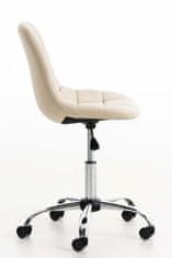 BHM Germany Kancelářská židle Emil, syntetická kůže, krémová