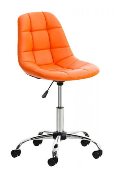BHM Germany Kancelářská židle Emil, syntetická kůže, oranžová