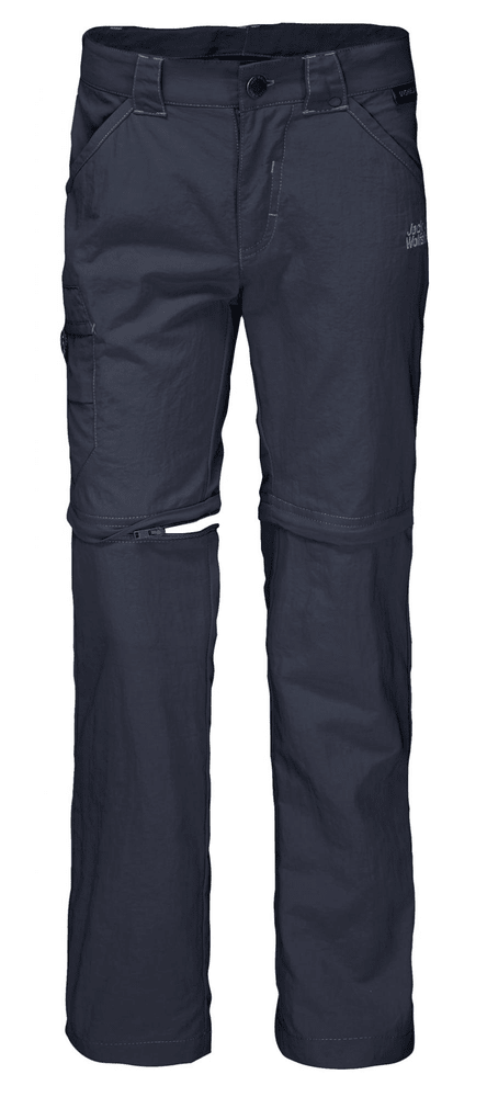 Jack Wolfskin chlapecké kalhoty s nohavicemi na zip Safari Zip Off Pants Kids 1605871 92 tmavě modrá
