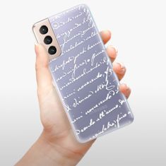 iSaprio Silikonové pouzdro - Handwriting 01 - white pro Samsung Galaxy S21
