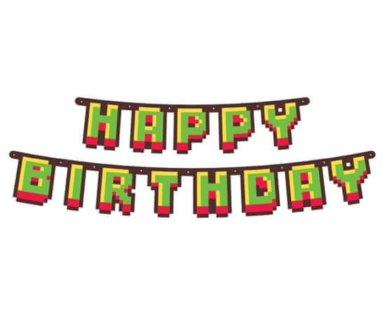 Girlanda - Happy Birthday - narozeniny - Minecraft - 160cm