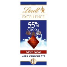 LINDT Lindt Excellence Mléčná čokoláda 55% 80g