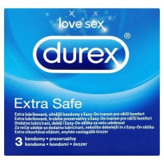 Durex Durex Extra safe silnější a extra lubrikované kondomy 7 x 3 ks (21 ks)