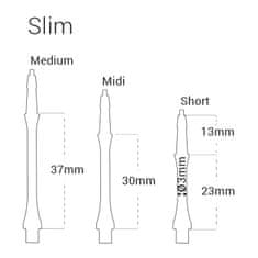 Harrows Násadky CLIC Slim - short 23 mm - pink
