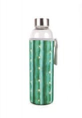 Kikkerland Skleněná láhev s neoprenovým obalem Kaktus