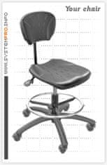 Ergolinia Průmyslová židle SYSTEM PRO BLACK 1B+2A+3A+4A+5B