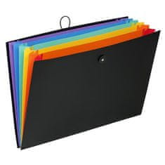 VIQUEL Harmonikové desky "Rainbow Class", černá, PP, A3, 6 přihrádek 999767-02