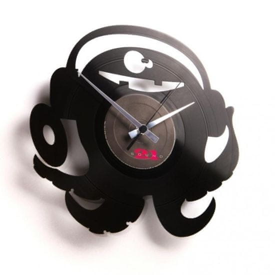 Disc’O’Clock Designové nástěnné hodiny Discoclock 040 DJ Pauly Po 30cm