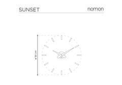 Nomon Designové nástěnné hodiny Nomon Sunset Wood 50cm