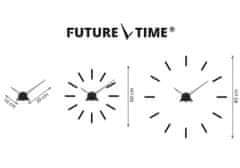Future Time Designové nalepovací hodiny Future Time FT9600SI Modular chrome 60cm
