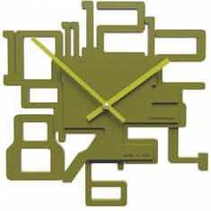 CalleaDesign Designové hodiny 10-003 CalleaDesign Kron 32cm (více barevných variant) Barva zelená oliva-54