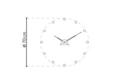 Nomon Designové nástěnné hodiny Nomon Rodon 12i black 70cm