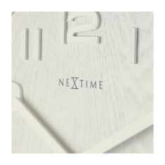 NEXTIME Designové nástěnné hodiny 3095wi Nextime Wood Wood Big 53cm