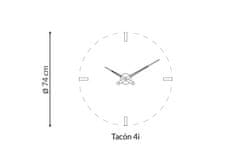 Nomon Designové nástěnné hodiny Nomon Tacon 4i black 73cm