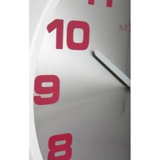NEXTIME Designové nástěnné hodiny 3053wi Nextime Dash white 35cm