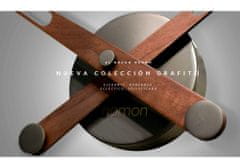 Nomon Designové nástěnné hodiny Nomon Punto y coma Graphite 113cm