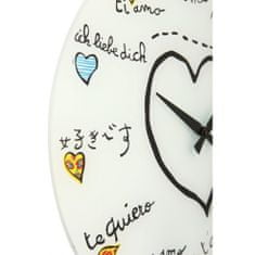 NEXTIME Designové nástěnné hodiny 8030 Nextime Loving You 43cm