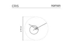 Nomon Designové nástěnné hodiny Nomon Cris walnut 70cm