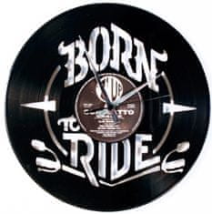 Disc’O’Clock Designové nástěnné hodiny Discoclock 099 Born to ride 30cm